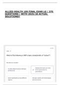 ALLIED HEALTH 109 FINAL EXAM LQ &vert; 370 QUESTIONS &vert; WITH 2025&sol;26 ACTUAL SOLUTIONS&excl;&excl;