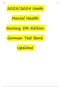 &lbrack;Test Bank&rsqb; &ndash; &lbrack;Neeb&rsquo;s Mental Health Nursing &lpar;5th Edition&comma; Updated&rpar;&rsqb; by &lbrack;Jacqueline B&period; Gorman & Mary Ellen Anselmi&rsqb; &vert; Complete &lbrack;All Chapters 1&ndash;32&rsqb; &vert; Verified &lbrack;2025&ndash;2026 NCLEX-Style Questions&comma; Answers & Rationales&rsqb;
