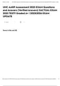 UHC AARP Assessment 2025 EXAM Questions and Answers &lpar;Verified Answers&rpar; &vert;&vert;ACTUAL EXAM 2025 TEST&excl;&excl; Graded A&plus; &vert; 2025&vert;2026 EXAM UPDATE
