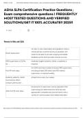 ASHA SLPA Certification Practice Questions &semi; Exam comprehensive questions &vert; FREQUENTLY MOST TESTED QUESTIONS AND VERIFIED SOLUTIONS&sol;GET IT 100&percnt; ACCURATE&excl;&excl; 2025&excl;&excl;