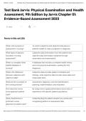 Test Bank Jarvis&colon; Physical Examination and Health Assessment&comma; 9th Edition by Jarvis Chapter 01&colon; Evidence-Based Assessment 2025