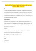 Math AEPA &vert; Latest Updated Quizzes & Answers Solved 100&percnt; Correct