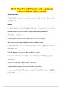 AEPA NES NT-601 Practice Test - Quizzes & Answers Solved 100&percnt; Correct
