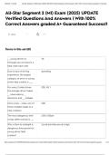 All-Star Segment 2 &lpar;MI&rpar; Exam &lpar;2025&rpar; UPDATE Verified Questions And Answers &vert; With 100&percnt; Correct Answers graded A&plus; Guaranteed Success&excl;&excl;