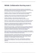 NR446- Collaborative Nursing exam 1&period; Questions with Accurate Answers