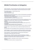 NR446 Prioritization & Delegation Questions with Accurate Answers