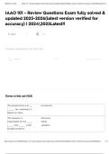 IAAO 101 - Review Questions Exam fully solved & updated 2025-2026&lpar;latest version verified for accuracy&rpar; &vert; 20242025Latest&excl;&excl;