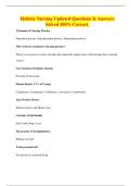 Holistic Nursing Updated Questions & Answers Solved 100&percnt; Correct
