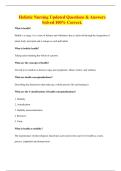 Holistic Nursing Updated Questions & Answers Solved 100&percnt; Correct