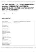 ICC Vapor Recovery 1 Pt&period; 2 Exam comprehensive questions &vert; FREQUENTLY MOST TESTED QUESTIONS AND VERIFIED SOLUTIONS&sol;GET IT 100&percnt; ACCURATE&excl;&excl; 2025&excl;&excl;
