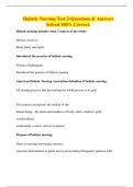 Holistic Nursing Test 2-Questions & Answers Solved 100&percnt; Correct