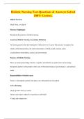Holistic Nursing Test-Questions & Answers Solved 100&percnt; Correct