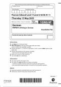 2025 Pearson Edexcel GCSE German Paper 4 &lpar;1GNO&sol;4F&colon; Writing in German&rpar;