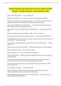 MSHA Training Test with All Correct & 100&percnt; Verified Answers &vert;Latest Update&vert; Guaranteed to Pass