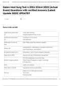 Galen Med Surg Test 4 2024 EXAM 2025 &lpar;Actual Exam&rpar; Questions with verified Answers &lpar;Latest Update 2025&rpar; UPDATE&excl;&excl;