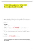 NSG 3180 Exam 1 &lpar;Latest 2025&rpar; &vert; 100&percnt; Correct Questions & Rationales