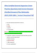 Ohio Certified General Appraiser Exam  Practice Questions And Correct Answers  &lpar;Verified Answers&rpar; Plus Rationales  2025&vert;2026 Q&A &vert; Instant Download Pdf