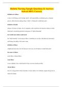 Holistic Nursing Sample Questions & Answers Solved 100&percnt; Correct