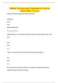 Holistic Nursing exam 2 Questions & Answers Solved 100&percnt; Correct