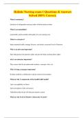 Holistic Nursing exam 1 Questions & Answers Solved 100&percnt; Correct&period;
