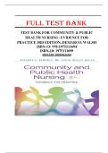 TEST BANK for Community & Public Health Nursing: Evidence for Practice 3rd Edition DeMarco Walsh | Complete Guide A+