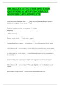 MR&period; BAILEY INTRO TEST ONE EXAM QUESTIONS & VERIFIED CORRECT ANSWERS 100&percnt; COMPLETE
