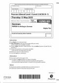 2025 Pearson Edexcel GCSE German Paper 4 &lpar;1GNO&sol;4H&colon; Writing in German&rpar;