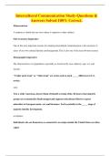 Intercultural Communication Study-Questions & Answers Solved 100&percnt; Correct