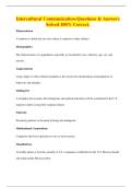Intercultural Communication-Questions & Answers Solved 100&percnt; Correct