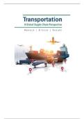 TEST BANK FOR Transportation&colon; A Global Supply Chain Perspective 10th Edition by Robert Novack&comma; Brian Gibson&comma; Yoshinori Suzuki ISBN&colon;978-0357908549 COMPLETE GUIDE ALL CHAPTERS COVERED 100&percnt; VERIFIED A&plus; GRADE ASSURED&excl;&excl;&excl;&excl;&excl;&excl;NEW LATEST UPDATE&excl;&excl;&excl;&excl;&excl;&excl;