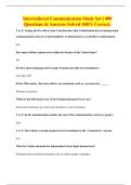 Intercultural Communication Study Set &vert; 400 Questions & Answers Solved 100&percnt; Correct