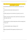 Intercultural Communication Questions & Answers Solved 100&percnt; Correct