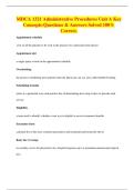 MDCA 1321 Administrative Procedures Unit A Key Concepts-Questions & Answers Solved 100&percnt; Correct