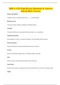 MDCA 1321 Final Review Questions & Answers Solved 100&percnt; Correct