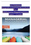 SOLUTION MANUAL Managerial Accounting Tools for Business Decision Making 9th Edition by Jerry J&period; Weygandt&comma; Paul D&period; Kimmel All Chapters 1-14&comma; Complete