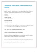 Nursing 621 Exam 3 Renal questions with correct answers 