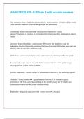 Adult I NURS 620 - 621 Exam 1 with accurate answers