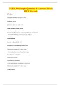 NURS 304 Sample Questions & Answers Solved 100&percnt; Correct