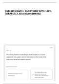 NUR 389 EXAM 1  QUESTIONS WITH 100&percnt; CORRECTLY SOLVED ANSWERS&excl;&excl;