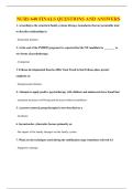 NURS 640 FINALS QUESTIONS AND ANSWERS