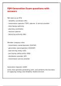 PJM Generation Exam questions with answers