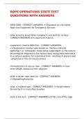 ROPE OPERATIONS STATE TEST QUESTIONS WITH ANSWERS