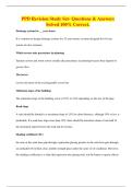 PPD Revision Study Set- Questions & Answers Solved 100&percnt; Correct