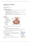 Samenvatting Algemene Fysiologie