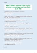 NR507- Midterm Advanced Patho- cardiac&comma; pulmonary&comma; hematology&comma; renal Exam Study Guide 2025