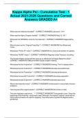 Kappa Alpha Psi - Cumulative Test - 1 Actual 2025-2026 Questions and Correct Answers GRADED A&plus;&period;