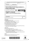 2025 Pearson Edexcel Level 1&sol;Level 2 GCSE &lpar;9&ndash;1&rpar; English  Language PAPER 1&colon; Fiction and Imaginative Writing 1EN0&sol;01  2025 Pearson Edexcel Level 1&sol;Level 2 GCSE &lpar;9&ndash;1&rpar; English  Language PAPER 1&colon; Fiction and Imaginative Writing 1EN0&sol;01 