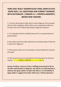 NURS 5461 ADULT GERONTOLOGY FINAL EXAM ACTUAL EXAM 2026 &vert; ALL QUESTIONS AND CORRECT ANSWERS WITH RATIONALES &vert; GRADED A&plus; &vert; VERIFIED ANSWERS &vert; BRAND NEW VERSION&excl;