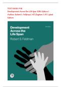 Test Bank For Development Across the Life Span 10th Edition &lpar; Author&semi; Robert S&period; Feldman&rpar; All Chapters 1-19 &vert; Latest 
