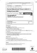 2025 Pearson Edexcel Level 1&sol;Level 2 GCSE &lpar;9&ndash;1&rpar;  Geography A PAPER 2&colon; The Human Environment 1GA0&sol;02  2025 Pearson Edexcel Level 1&sol;Level 2 GCSE &lpar;9&ndash;1&rpar; Geography A  PAPER 2&colon; The Human Environment 1GA0&sol;02 